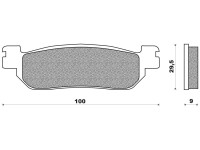 Brzdové destičky (směs ROAD TOURING SINTERED) NEWFREN (2 ks v balení)