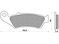 Brzdové destičky (směs OFF ROAD DIRT RACE SINTERED) NEWFREN (2 ks v balení)