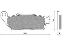 Brzdové destičky (směs ROAD TOURING SINTERED) NEWFREN (2 ks v balení)