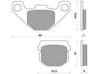 Brzdové destičky (směs OFF ROAD DIRT ORGANIC) NEWFREN (2 ks v balení)