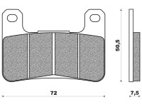 Brzdové destičky (směs ROAD TOURING SINTERED) NEWFREN (2 ks v balení)