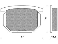 Brzdové destičky (směs ROAD TOURING SINTERED) NEWFREN (2 ks v balení)