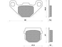 Brzdové destičky (směs ROAD TOURING ORGANIC) NEWFREN (2 ks v balení)