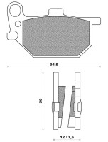 Brzdové destičky (směs ROAD TOURING ORGANIC) NEWFREN (2 ks v balení)