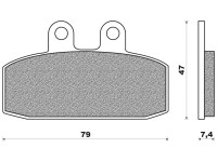 Brzdové destičky (směs SCOOTER ACTIVE ORGANIC) NEWFREN (2 ks v balení)