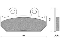 Brzdové destičky (směs ROAD TOURING SINTERED) NEWFREN (2 ks v balení)