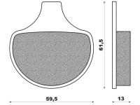 Brzdové destičky (směs ROAD HD ORGANIC) NEWFREN (2 ks v balení)