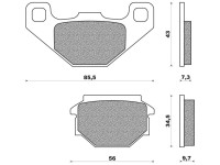 Brzdové destičky (směs SCOOTER ACTIVE ORGANIC) NEWFREN (2 ks v balení)