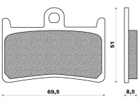 Brzdové destičky (směs SCOOTER ELITE SINTERED) NEWFREN (2 ks v balení)