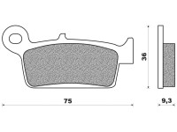 Brzdové destičky (směs SCOOTER ACTIVE ORGANIC) NEWFREN (2 ks v balení)