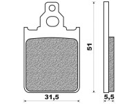 Brzdové destičky (směs SCOOTER ACTIVE ORGANIC) NEWFREN (2 ks v balení)