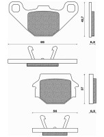 Brzdové destičky (směs ROAD TOURING ORGANIC) NEWFREN (2 ks v balení)