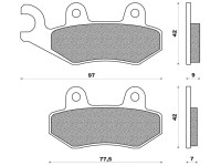 Brzdové destičky (směs ROAD TOURING ORGANIC) NEWFREN (2 ks v balení)