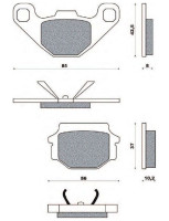 Brzdové destičky (směs ROAD TOURING ORGANIC) NEWFREN (2 ks v balení)