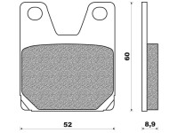 Brzdové destičky (směs ROAD TOURING SINTERED) NEWFREN (2 ks v balení)