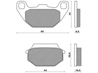 Brzdové destičky (směs SCOOTER ELITE ORGANIC) NEWFREN (2 ks v balení)