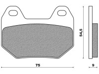 Brzdové destičky (směs ROAD TOURING SINTERED) NEWFREN (2 ks v balení)
