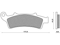 Brzdové destičky (směs SCOOTER ELITE ORGANIC) NEWFREN (2 ks v balení)