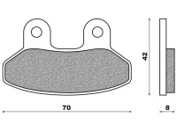 Brzdové destičky (směs SCOOTER ELITE ORGANIC) NEWFREN (2 ks v balení)