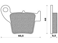 Brzdové destičky (směs OFF ROAD DIRT RACE SINTERED) NEWFREN (2 ks v balení)