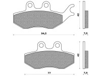Brzdové destičky (směs SCOOTER ELITE ORGANIC) NEWFREN (2 ks v balení)