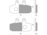 Brzdové destičky (směs SCOOTER ELITE ORGANIC) NEWFREN (2 ks v balení)