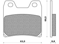 Brzdové destičky (směs ROAD TOURING ORGANIC) NEWFREN (2 ks v balení)