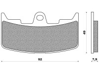 Brzdové destičky (směs ROAD TT PRO SINTERED) NEWFREN (2 ks v balení)