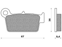 Brzdové destičky (směs OFF ROAD DIRT RACE SINTERED) NEWFREN (2 ks v balení)