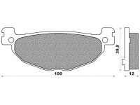 Brzdové destičky (směs SCOOTER ELITE SINTERED) NEWFREN (2 ks v balení)