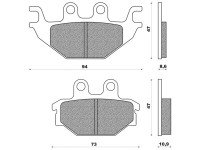 Brzdové destičky (směs OFF ROAD ATV SINTERED) NEWFREN (2 ks v balení)