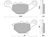 Brzdové destičky (směs OFF ROAD DIRT SINTERED) NEWFREN (2 ks v balení)