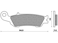 Brzdové destičky (směs OFF ROAD DIRT RACE SINTERED) NEWFREN (2 ks v balení)