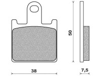 Brzdové destičky (směs ROAD TT PRO SINTERED) NEWFREN (2 ks v balení)