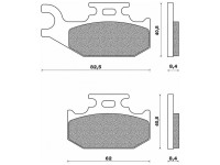 Brzdové destičky (směs OFF ROAD ATV SINTERED) NEWFREN (2 ks v balení)