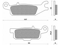 Brzdové destičky (směs OFF ROAD ATV SINTERED) NEWFREN (2 ks v balení)