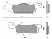 Brzdové destičky (směs OFF ROAD ATV SINTERED) NEWFREN (2 ks v balení)