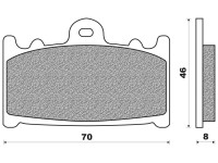 Brzdové destičky (organická směs) NEWFREN (2 ks v balení)