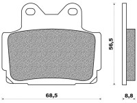 Brzdové destičky (organická směs) NEWFREN (2 ks v balení)