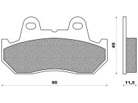 Brzdové destičky (organická směs) NEWFREN (2 ks v balení)
