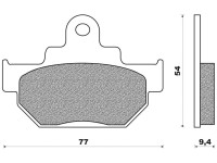 Brzdové destičky (organická směs) NEWFREN (2 ks v balení)