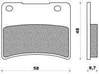 Brzdové destičky (organická směs) NEWFREN (2 ks v balení)