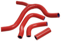 Sada silikonových hadic vodního chlazení, červená 4ks