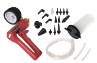Sada pro odvzdušnění brzdové kapaliny včetně vakuové pumpy, BIKESERVICE