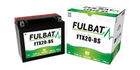 Baterie 12V, YTX20-BS, 18Ah, 270A, bezúdržbová MF AGM 175x87x155 FULBAT (vč. balení elektrolytu)