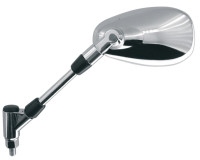 Zpětné zrcátko chromové (závit pravý M10), Q-TECH, L