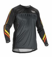 Dres LITE, FLY RACING - USA 2022 (metal/červená/žlutá)