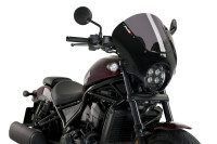 Plexi štít Puig Dark Knight Honda CMX 1100 REBEL 21-  lesklý černý plast, kouřové plexi