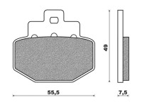 Brzdové destičky, NEWFREN (směs SCOOTER ELITE ORGANIC) 2 ks v balení