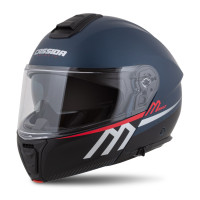 Přilba Modulo 2.1 Compass, CASSIDA (modrá matná perleť/černá/stříbrná/červená, plexi s přípravou pro Pinlock) 2026